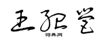 曾慶福王紀營草書個性簽名怎么寫