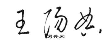 駱恆光王陽典草書個性簽名怎么寫