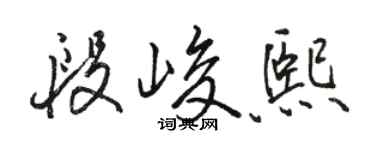 駱恆光段峻熙行書個性簽名怎么寫