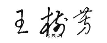 駱恆光王樹芳草書個性簽名怎么寫