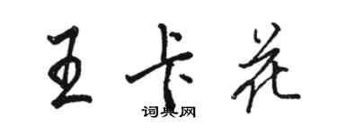 駱恆光王卡花行書個性簽名怎么寫