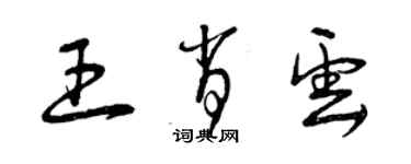 曾慶福王肖雲草書個性簽名怎么寫