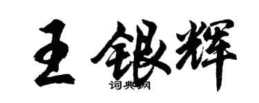 胡問遂王銀輝行書個性簽名怎么寫