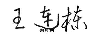 駱恆光王連棟草書個性簽名怎么寫