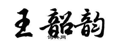 胡問遂王韶韻行書個性簽名怎么寫