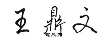 駱恆光王鼎文行書個性簽名怎么寫