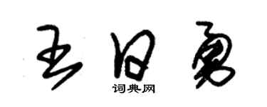 朱錫榮王日勇草書個性簽名怎么寫