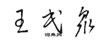 駱恆光王民眾草書個性簽名怎么寫