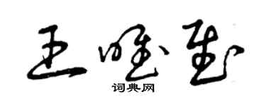 曾慶福王唯慰草書個性簽名怎么寫