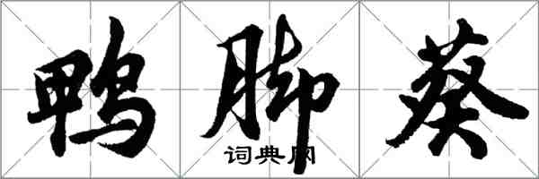 胡問遂鴨腳葵行書怎么寫