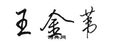 駱恆光王金葦行書個性簽名怎么寫