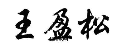 胡問遂王盈松行書個性簽名怎么寫