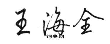 駱恆光王海全行書個性簽名怎么寫