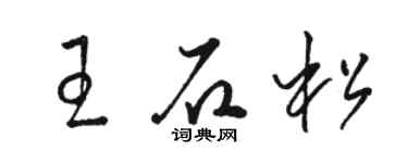 駱恆光王石松草書個性簽名怎么寫