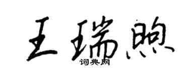 王正良王瑞煦行書個性簽名怎么寫