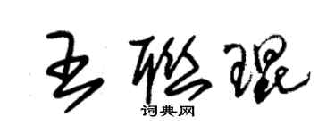 朱錫榮王聯琨草書個性簽名怎么寫