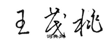 駱恆光王茂桃草書個性簽名怎么寫