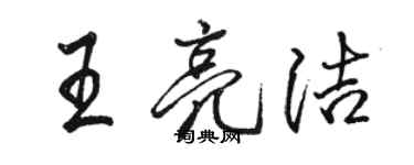 駱恆光王亮潔行書個性簽名怎么寫