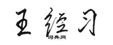 駱恆光王經習行書個性簽名怎么寫