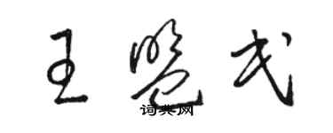 駱恆光王盟民草書個性簽名怎么寫