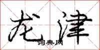 龐中華龍津行書怎么寫