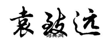 胡問遂袁致遠行書個性簽名怎么寫