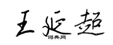 王正良王延超行書個性簽名怎么寫