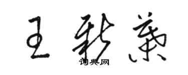 駱恆光王新葉草書個性簽名怎么寫