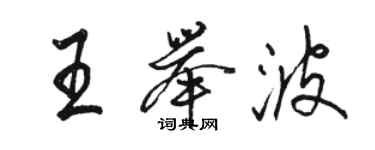 駱恆光王舉波行書個性簽名怎么寫