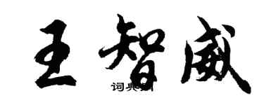 胡問遂王智威行書個性簽名怎么寫
