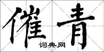 翁闓運催青楷書怎么寫