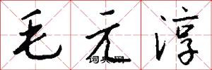 毛元淳怎么寫好看
