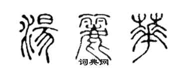 陳聲遠湯麗華篆書個性簽名怎么寫