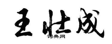 胡問遂王壯成行書個性簽名怎么寫
