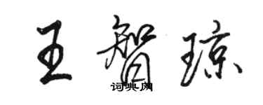 駱恆光王智瓊行書個性簽名怎么寫