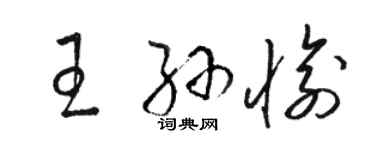 駱恆光王孫愉草書個性簽名怎么寫