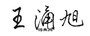 駱恆光王涌旭行書個性簽名怎么寫