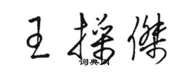 駱恆光王操傑草書個性簽名怎么寫