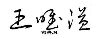 曾慶福王唯溢草書個性簽名怎么寫