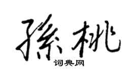 王正良孫桃行書個性簽名怎么寫