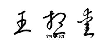 梁錦英王想愛草書個性簽名怎么寫