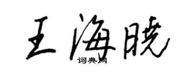 王正良王海曉行書個性簽名怎么寫