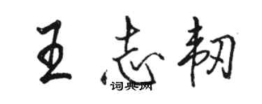 駱恆光王志韌行書個性簽名怎么寫