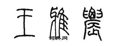 陳墨王雅農篆書個性簽名怎么寫