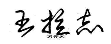 朱錫榮王拉志草書個性簽名怎么寫