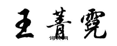 胡問遂王菁霓行書個性簽名怎么寫