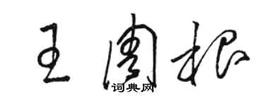 駱恆光王周根草書個性簽名怎么寫