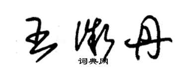 朱錫榮王微丹草書個性簽名怎么寫