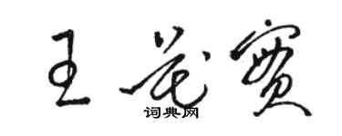 駱恆光王花實草書個性簽名怎么寫