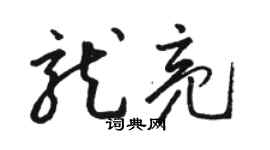 駱恆光龍亮草書個性簽名怎么寫